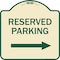 Signmission Reserved Parking Right Arrow Heavy-Gauge Aluminum Architectural Sign, 18" x 18", TG-1818-23156 A-DES-TG-1818-23156 - alternate 1